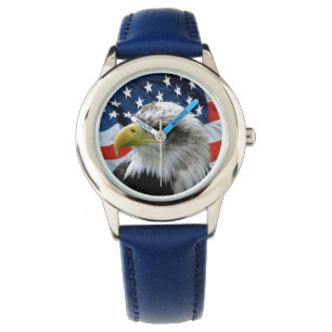 Montre Enfants Patriotique Bald Eagle American Flag Watch