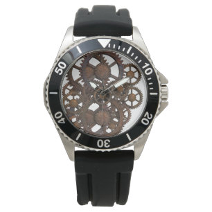 Montre Engrenages métalliques Rusty Steampunk