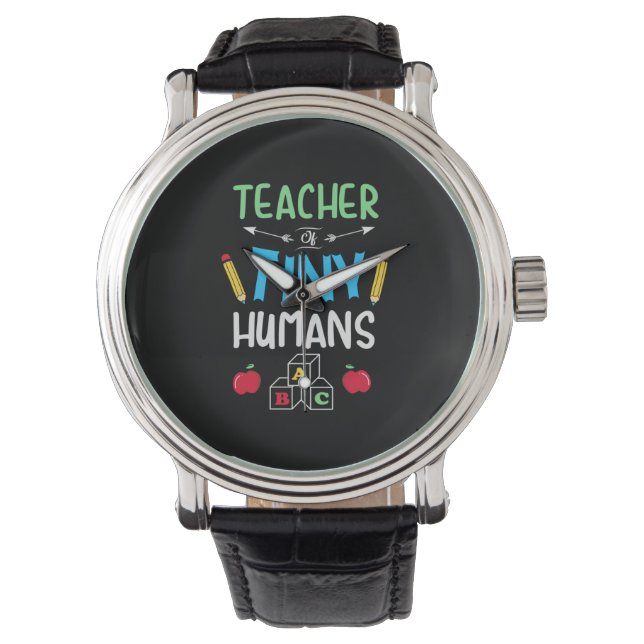 Montre Enseignant Cadeau enseignant minuscules humains (devant)