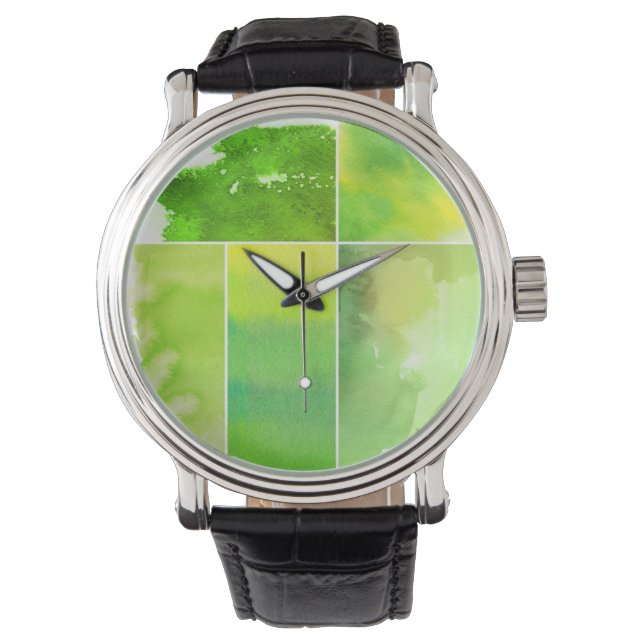 Montre Ensemble d'aquarelle abstraite peinte à la main (devant)