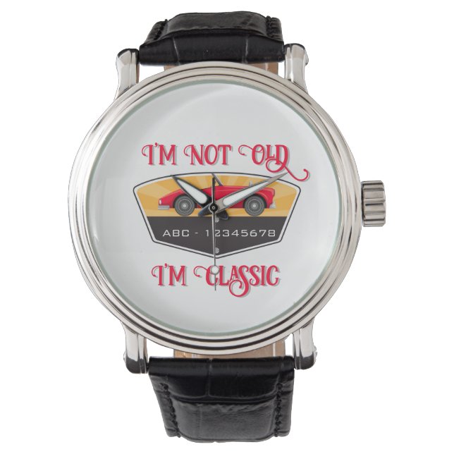 Montre Enthousiaste Auto vintage Timepiece Cadeau (devant)