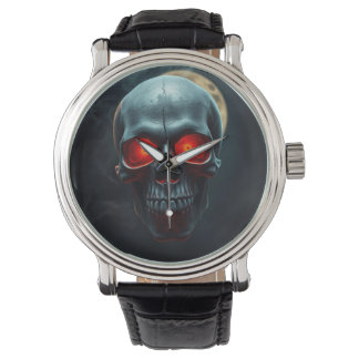 Montre Epic Burning-Eye Skull Watch for Spooky Nights