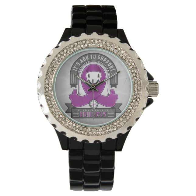 Montre Epilepsie - It's AOK Retro Charity Ribbon - Regard (devant)