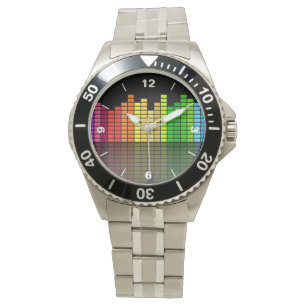 Montre Equaliseur de musique coloré avec Réflexion, Techn