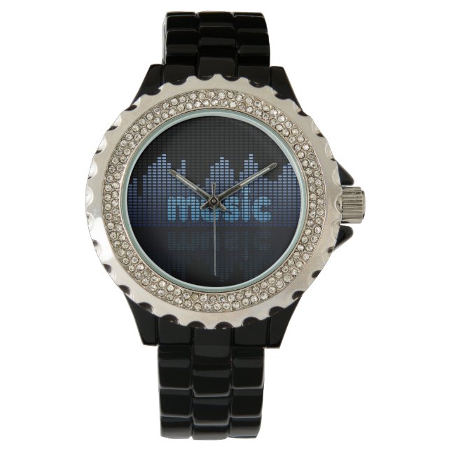 Montre Equalizer numérique Musique Wave Wall (devant)