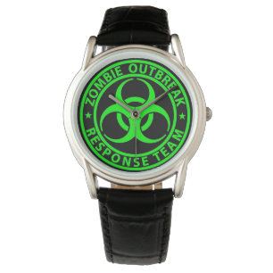 Montre Équipe de réponse à une épidémie de zombies vert n
