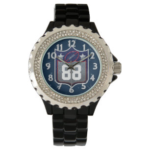 Montre Équipe Red White et Blue American Football Sports