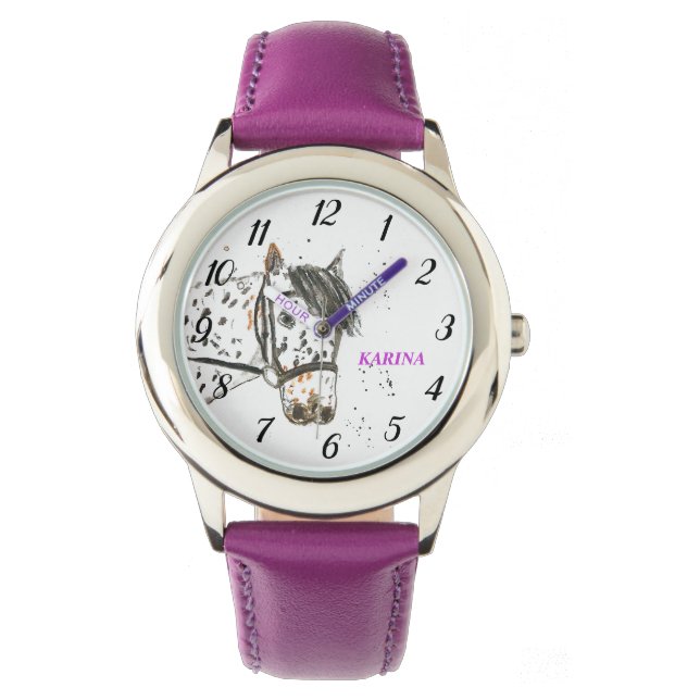 Montre Équitation Dressage Equestre Cheval Purple (devant)