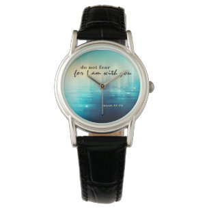 Montre Esaïe 41:10 Ne crains pas Bible Verse Bleu Abstrai
