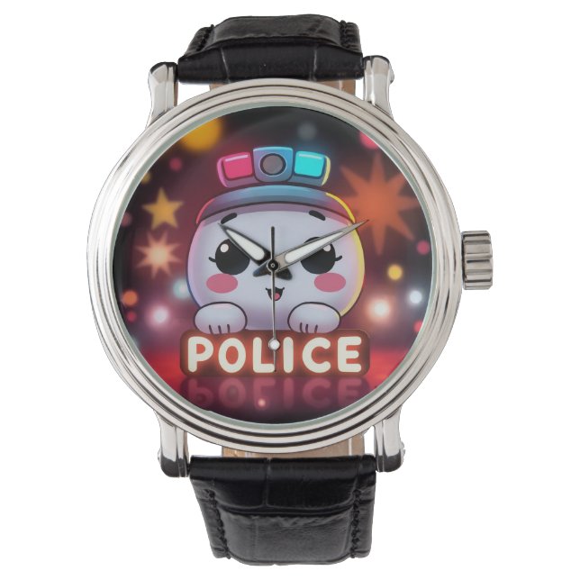 Montre Escouade de police mignonne – Conception de patrou (devant)