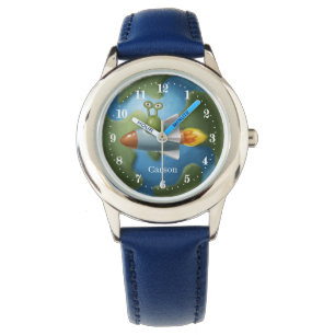 Montre Espace cool alien amoureux ajouter un nom
