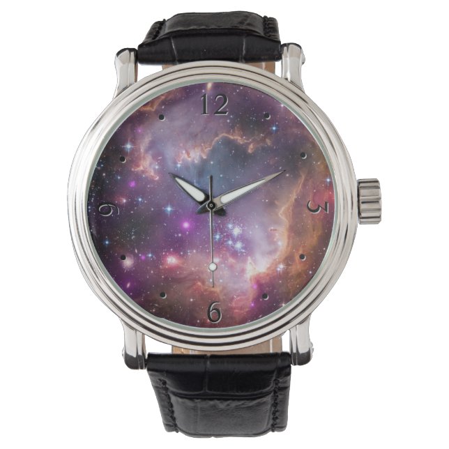 Montre Espace Extérieur Galactique Violet (devant)