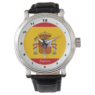 Montre Espagne montre, drapeau espagnol, patriotique / sp