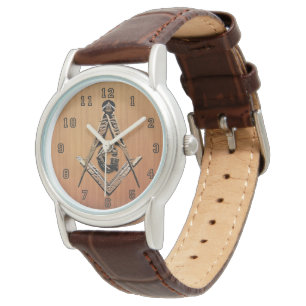 Montre Esprit maçonnique (Bois d'or)