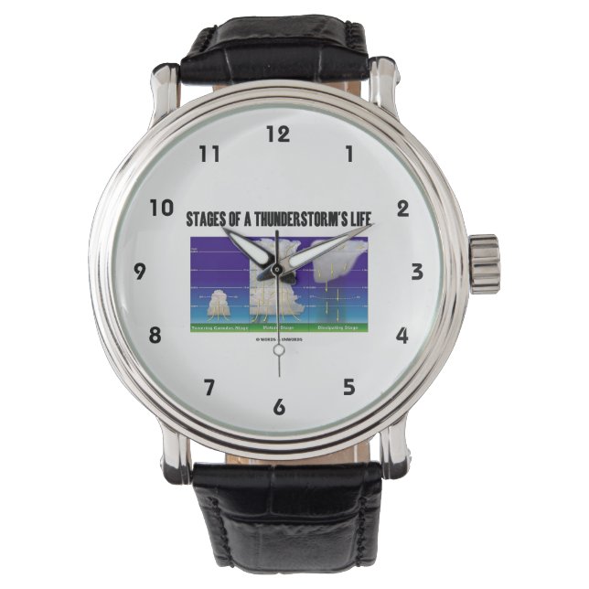 Montre Étapes de la météorologie de vie d'un orage (devant)