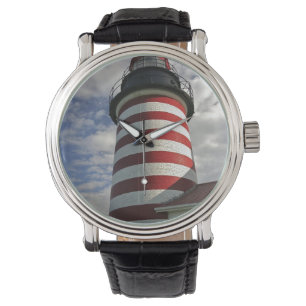Montre États-Unis, Maine, Lubec. Phare de West Quoddy Hea