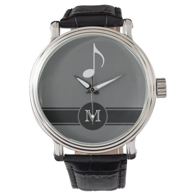 Montre Étiquette de note musicale initial (devant)