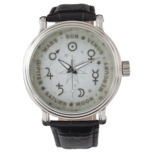 Montre Étoiles Magiques Anciennes. Sept planètes d'astrol (devant)