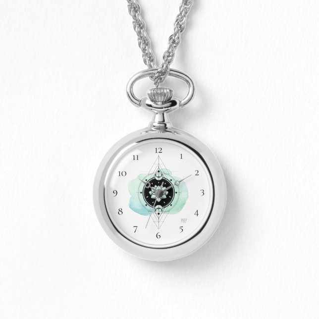 Montre *~* Étoiles Spirituelles Lune Lotus Géométrie Sacr (Recto)