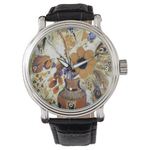 Montre Etruscan vase with Flowers, Redon