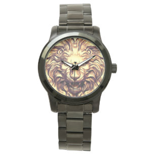Montre eWatch Tête de Lion Doré Rugissant