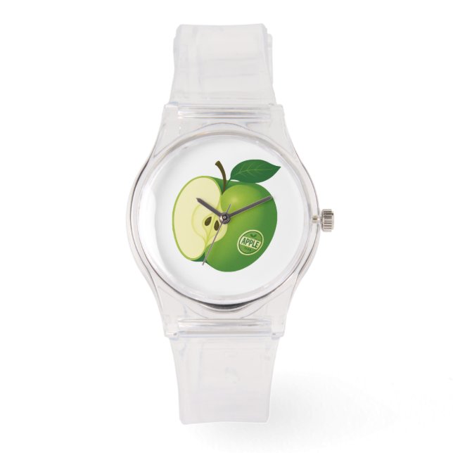 Montre eWatch Watch with green apple (Recto)