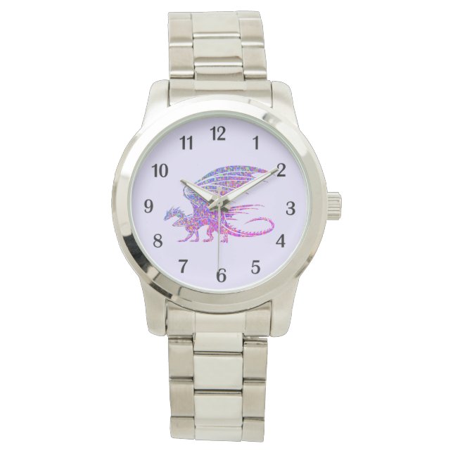 Montre Extraordinaire Mosaïque Dragon Purple Black Number (devant)