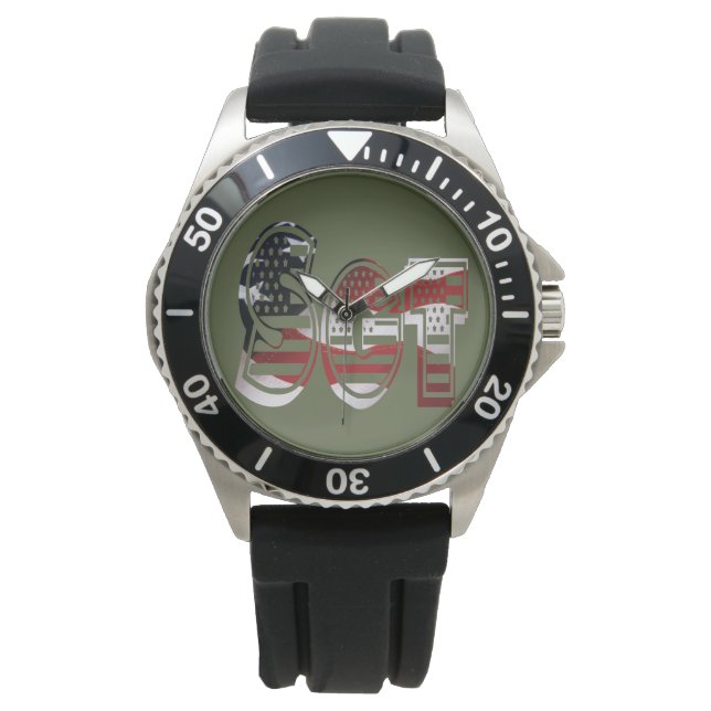 Montre Extraordinaire patriotique militaire unique (devant)