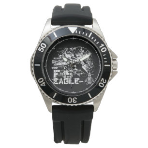Montre F-15 Protecteur de la couronne d'aigle en caoutcho