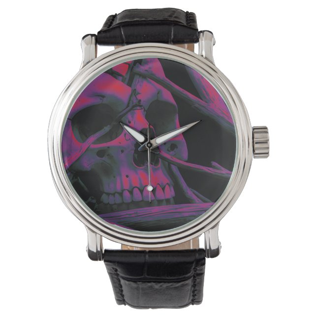 Montre F-Caw-F Funny Black Crow Bird (devant)