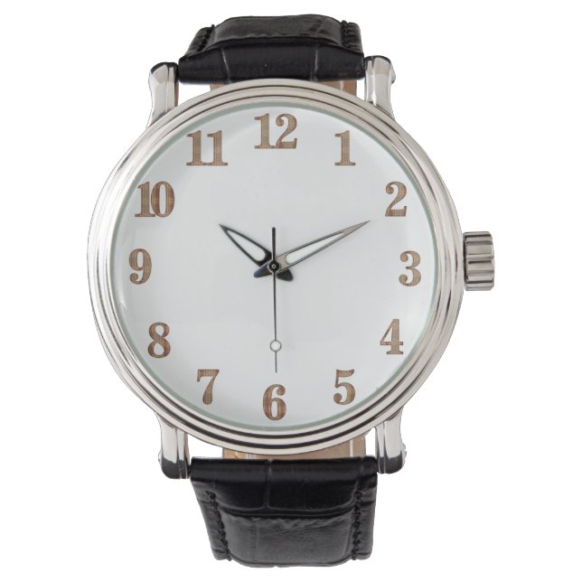 Montre face de texture de bois (devant)