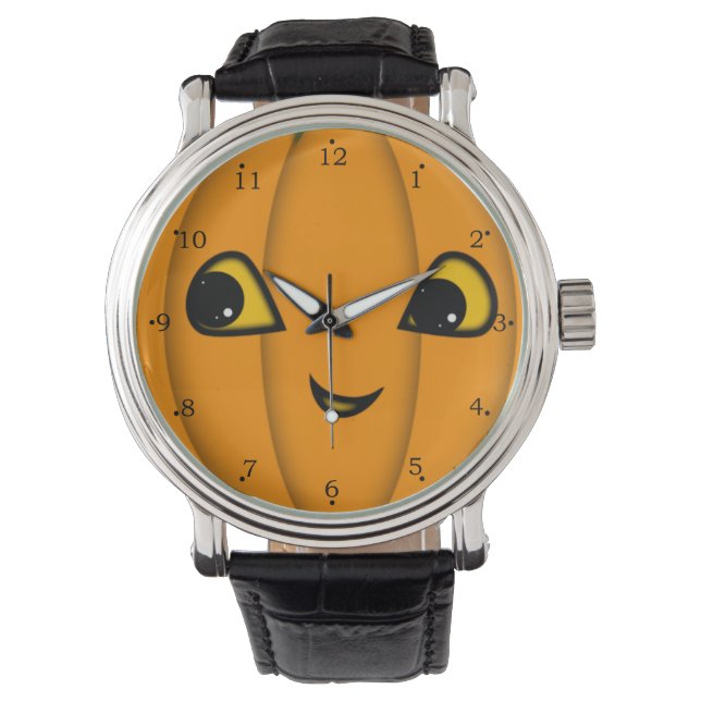 Montre Face Jack-o-lanterne d'Halloween (devant)
