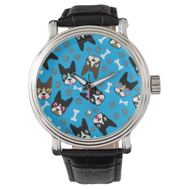 Montre Faces de Boston Terrier Cute (devant)