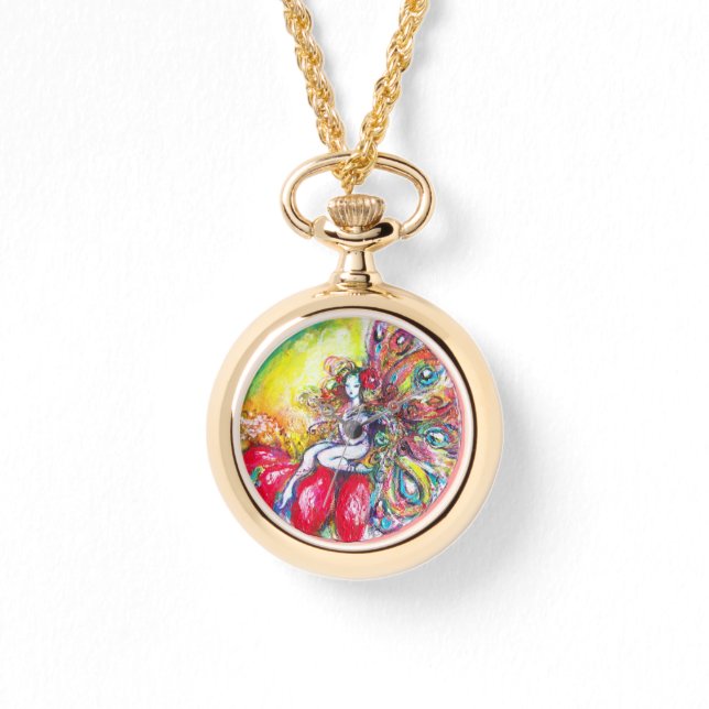 MONTRE FAIRY TITANIA SUR LA FLEUR ROUGE (Recto)