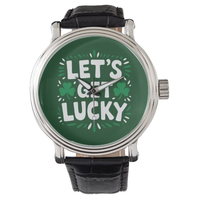 Montre Faisons de la chance Shamrock Funny St Patrick's D (devant)