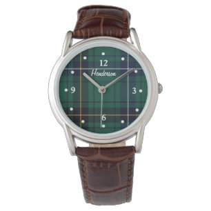 Montre faite sur commande faite face de plaid de