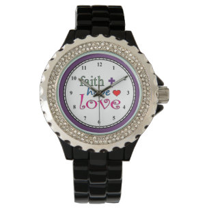 Montre Faith Hope Love Cross Heart