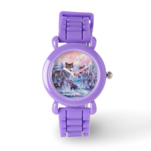Montre Famille De Loups Peignant