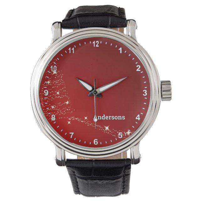 Montre Famille de Noël personnalisée Montre, lumières des (devant)