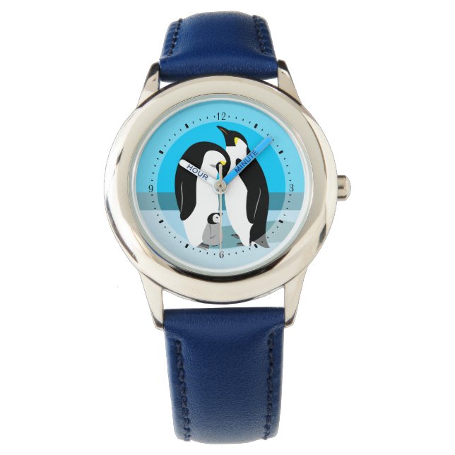 Montre Famille Penguin Avec Bébé Penguin (devant)