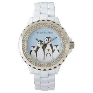 Montre Famille Pingouin mignonne