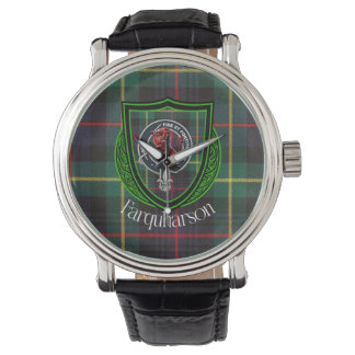 Montre Farquharson Scottish Clan Tartan & Crest