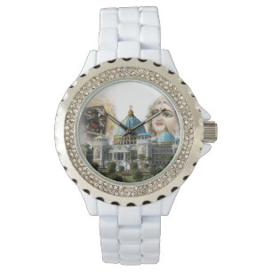 Montre Fausse pierre de TOVP/Radha Madhava/montre d'émai