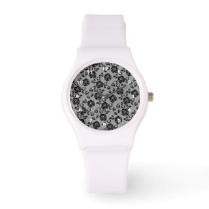Montre Faux Black Lace Rose Pêcheurs - Romantique Élég