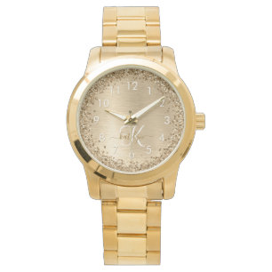 Montre Faux Gold brossé Parties scintillant métallique Im