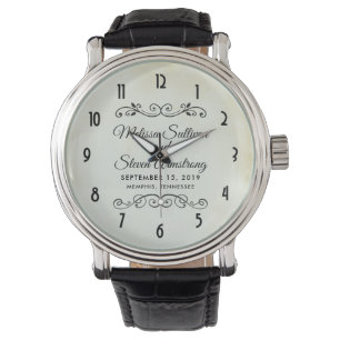 Montre Faux Parchemin Vintage Mariage simple et élégant