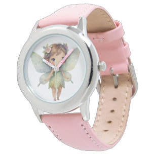 Montre Fée de la Forêt Enchantée : lutin vert pastel