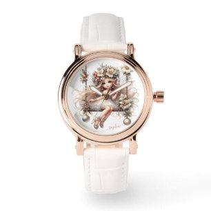 Montre Fée de Noël blanche
