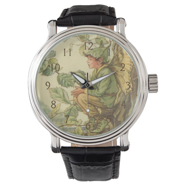 Montre Fée d'orme ailée assise dans un arbre (devant)