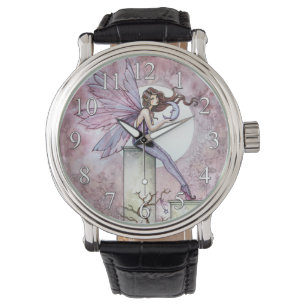 Montre Fée violette avec Petite Lune Imaginaire Art